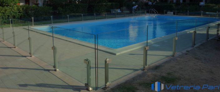 Parapetto in vetro per Piscina Ravenna